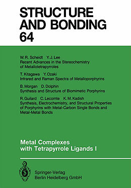 Couverture cartonnée Metal Complexes with Tetrapyrrole Ligands I de 