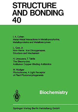 Couverture cartonnée Biochemistry de Xue Duan, Lutz H. Gade, Gerard Parkin