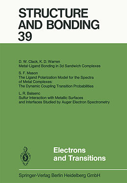 Couverture cartonnée Electrons and Transitions de Xue Duan, Lutz H. Gade, Gerard Parkin
