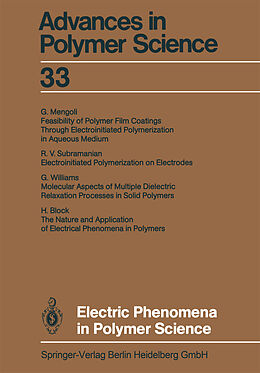 Couverture cartonnée Electric Phenomena in Polymer Science de Akihiro Abe, Martin Möller, Eugene M. Terentjev