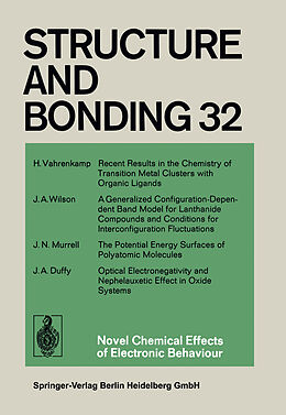 Kartonierter Einband Novel Chemical Effects of Electronic Behaviour von Xue Duan, Lutz H. Gade, Gerard Parkin