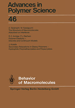 Couverture cartonnée Behavior of Macromolecules de 