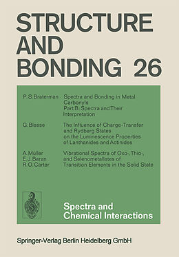 Kartonierter Einband Spectra and Chemical Interactions von Xue Duan, Lutz H. Gade, David Michael P. Mingos