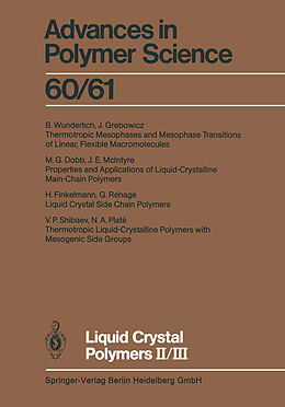 Couverture cartonnée Liquid Crystal Polymers II/III de 