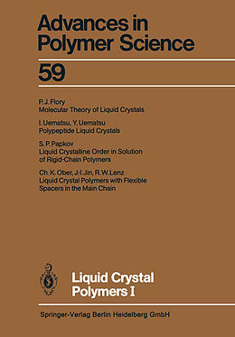 Couverture cartonnée Liquid Crystal Polymers I de 