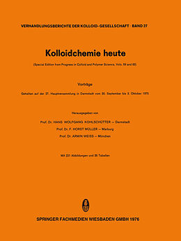 Couverture cartonnée Kolloidchemie heute de 