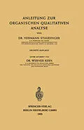 E-Book (pdf) Anleitung zur organischen qualitativen Analyse von Hermann Staudinger