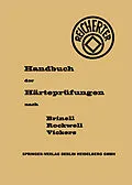 E-Book (pdf) Die Härteprüfungen nach Brinell, Rockwell, Vickers von G. Reicherter