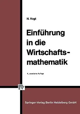E-Book (pdf) Einführung in die Wirtschaftsmathematik von H. Vogt