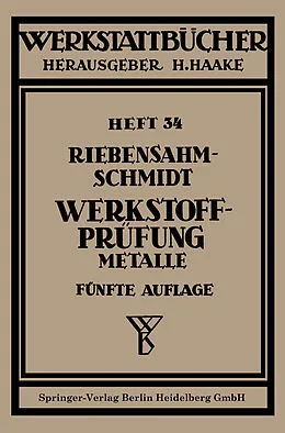 E-Book (pdf) Werkstoffprüfung von P. Riebensahm, P.W. Schmidt