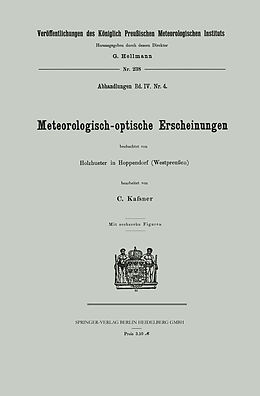 Kartonierter Einband Meteorologisch-optische Erscheinungen von Carl Kassner