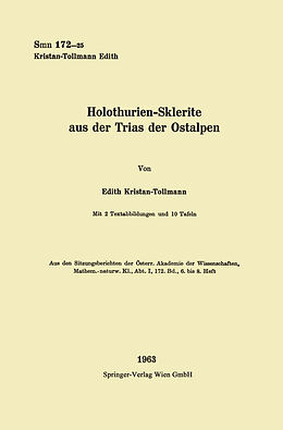 Kartonierter Einband Holothurien-Sklerite aus der Trias der Ostalpen von Edith Tollmann