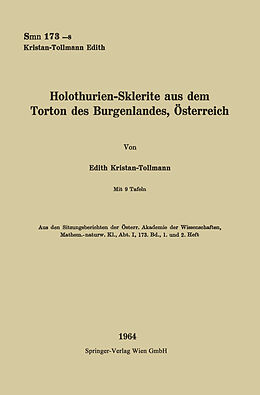 Kartonierter Einband Holothurien-Sklerite aus dem Torton des Burgenlandes, Österreich von Edith Tollmann