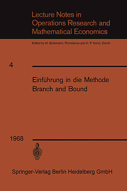 Kartonierter Einband Einführung in die Methode Branch and Bound von Franz Weinberg, Kenneth A. Loparo