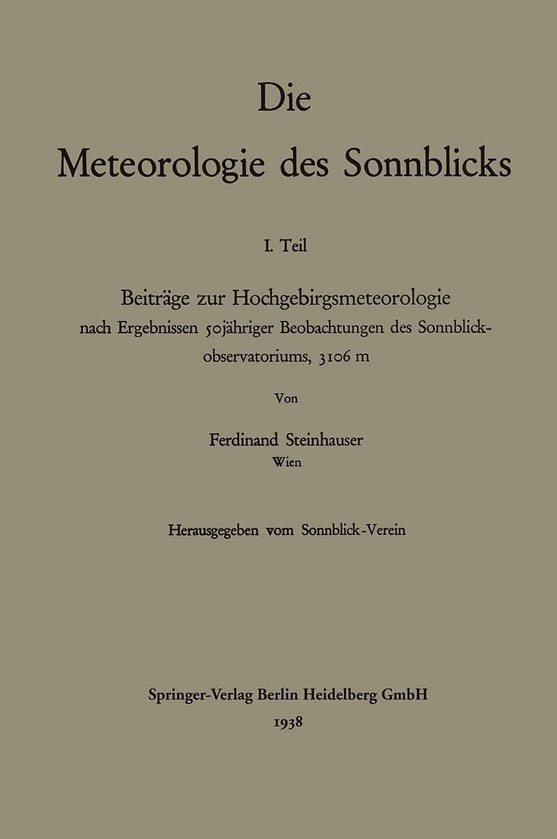 Die Meteorologie des Sonnblicks