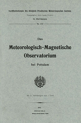 Kartonierter Einband Das meteorologisch-magnetische Observatorium bei Potsdam von G. Hellmann