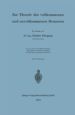 E-Book (pdf) Zur Theorie des vollkommenen und unvollkommenen Brunnens von Günther Nahrgang