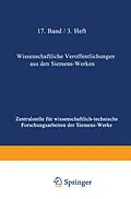 E-Book (pdf) Wissenschaftliche Veröffentlichungen aus den Siemens-Werken von Rudolf Bingel, Heinrich von Buol, Rob. Fellinger