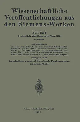 E-Book (pdf) Wissenschaftliche Veröffentlichungen aus den Siemens-Werken von Rudolf Bingel, Hellmut Bumm, Heinrich von Buol