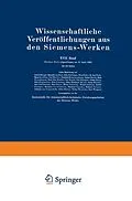 E-Book (pdf) Wissenschaftliche Veröffentlichungen aus den Siemens-Werken von Rudolf Bingel, Bodo von Borries, Wilhelm Büssem