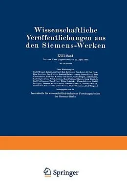 E-Book (pdf) Wissenschaftliche Veröffentlichungen aus den Siemens-Werken von Rudolf Bingel, Bodo von Borries, Wilhelm Büssem