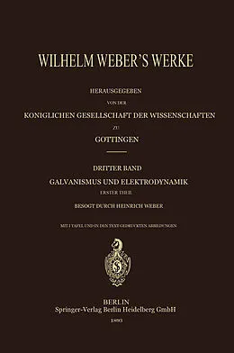 E-Book (pdf) Wilhelm Webers Werke von Wilhelm Weber, Heinrich Weber