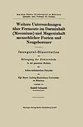 E-Book (pdf) Weitere Untersuchungen über Fermente im Darminhalt (Meconium) und Mageninhalt menschlicher Foeten und Neugeborener von Rudolf Schmidt