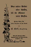E-Book (pdf) Was unsere Weiber alles schaffen, seit die Männer unter Waffen von G. Geil