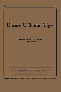 E-Book (pdf) Unsere U-Booterfolge von Gustav Kemmann