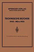 E-Book (pdf) Technische Bücher 1945  März 1950 von Springer Verlag