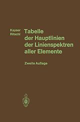 E-Book (pdf) Tabelle der Hauptlinien der Linienspektren aller Elemente nach Wellenlänge geordnet von Heinrich Kayser