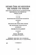 E-Book (pdf) Studien über die Reduktion der Nitrite und Nitrate von Paul Mayer
