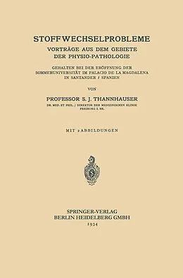 E-Book (pdf) Stoffwechselprobleme von S. J. Thannhauser