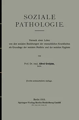 E-Book (pdf) Soziale Pathologie von Alfred Grotjahn