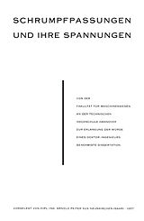 E-Book (pdf) Schrumpfpassungen und Ihre Spannungen von Arnold Peiter