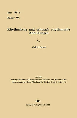 E-Book (pdf) Rhythmische und schwach rhythmische Abbildungen von Walter Bauer