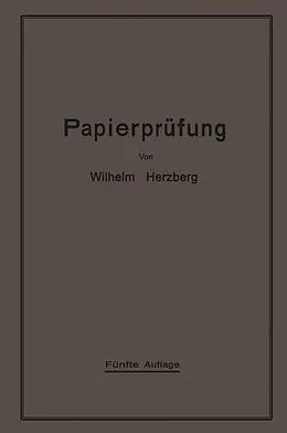 E-Book (pdf) Papierprüfung von Wilhelm Herzberg