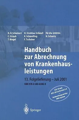 E-Book (pdf) Handbuch zur Abrechnung von Krankenhausleistungen von H. D. Scheinert, H. Strehlau-Schwoll, C. Straub