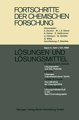 E-Book (pdf) Fortschritte der chemischen Forschung von F. G. Fischer, H. W. Kohlschütter, K L Schäfer