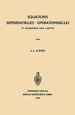 E-Book (pdf) Equations Differentielles Operationnelles von Jacques Louis Lions
