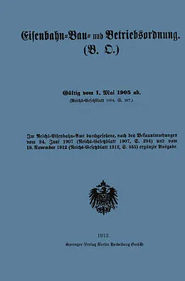 E-Book (pdf) Eisenbahn-Bau- und Betriebsordnung von Julius Springer