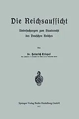 E-Book (pdf) Die Reichsaufsicht von Heinrich Triepel