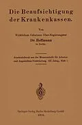 E-Book (pdf) Die Beaufsichtigung der Krankenkassen von Eduard Hoffmann