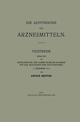 E-Book (pdf) Die Auffindung von Arzneimitteln von Arthur Heffter