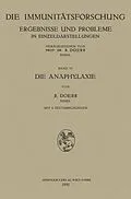 E-Book (pdf) Die Anaphylaxie von Robert Doerr