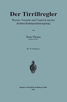 E-Book (pdf) Der Tirrillregler von Hans Thoma