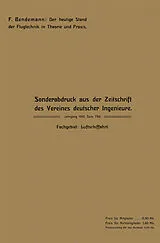E-Book (pdf) Der heutige Stand der Flugtechnik in Theorie und Praxis. von Friedrich Bendemann