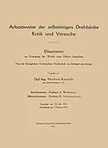 E-Book (pdf) Arbeitsweise der selbsttätigen Drehbänke von Herbert Kienzle