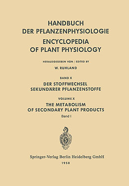 E-Book (pdf) Der Stoffwechsel Sekundärer Pflanzenstoffe / The Metabolism of Secondary Plant Products von 