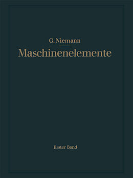 Kartonierter Einband Maschinenelemente von Gustav Niemann
